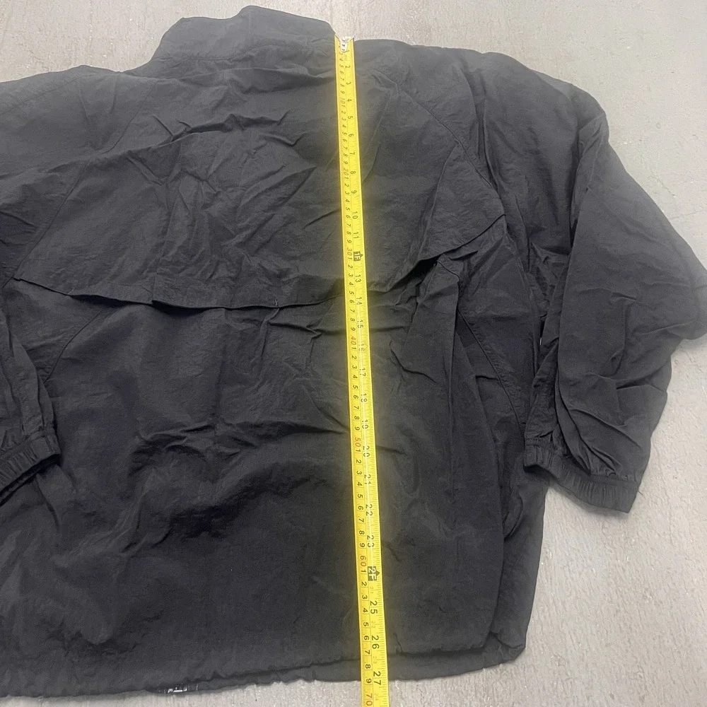Reebok Men's XL Black Purple Full Zip Windbreaker Jacket Retro Athletic Coat‎